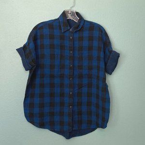 Madewell Flannel Courier shirt in Blue Buffalo Check